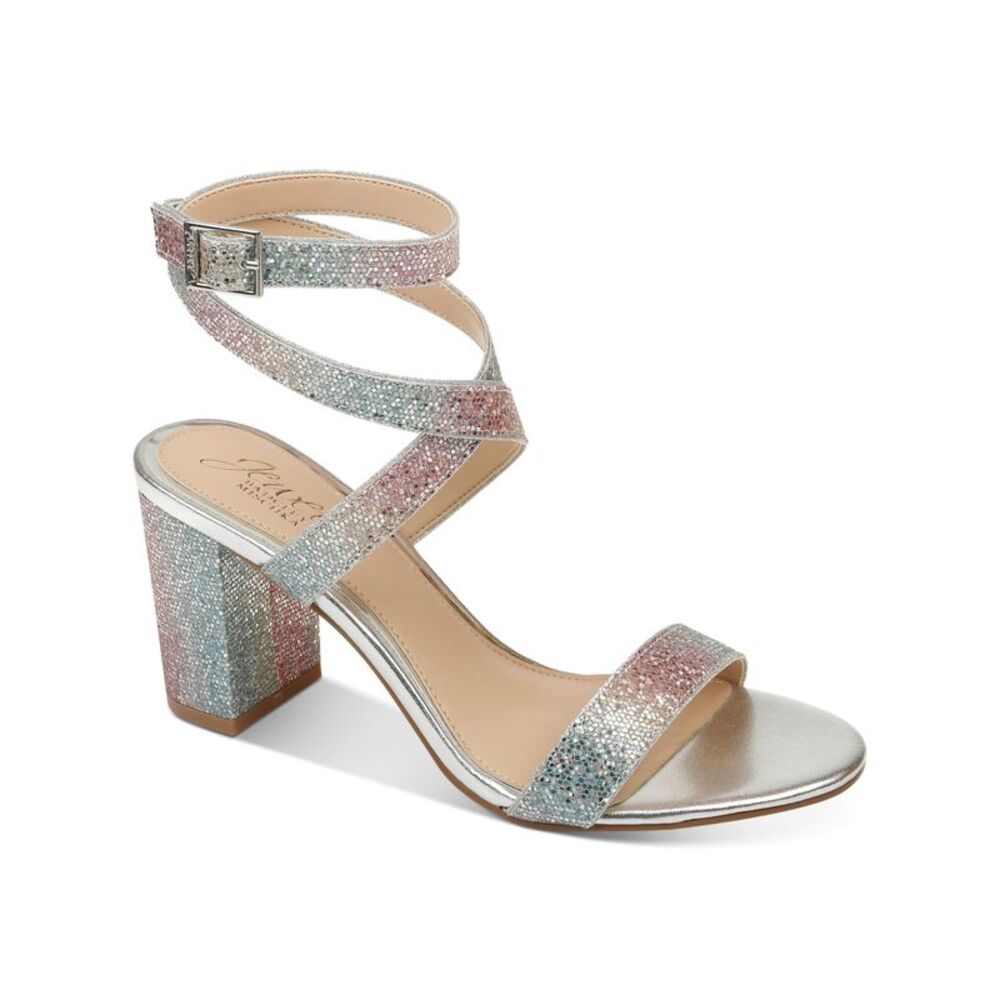 JEWEL BADGLEY MISCHKA Womens Rainbow Silver Iridescent Newberry Sandals 9.5